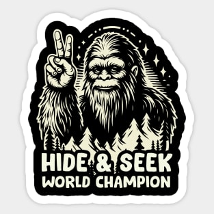 World Champion Bigfoot Vintage Design Sticker